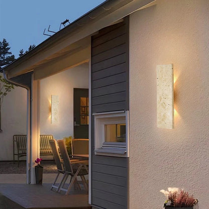 Luminaire Extérieur LED étanche en pierre naturelle, applique murale 110 - 220V - Luminous Place