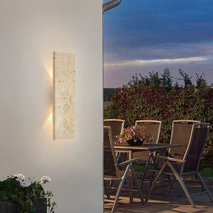 Luminaire Extérieur LED étanche en pierre naturelle, applique murale 110 - 220V - Luminous Place