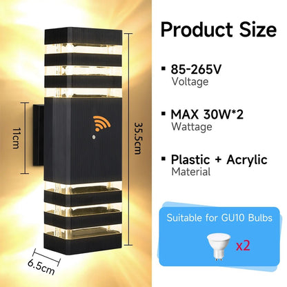 Luminaire Extérieur LED GU10 avec Capteur de Mouvement Étanche IP44 - Luminous Place