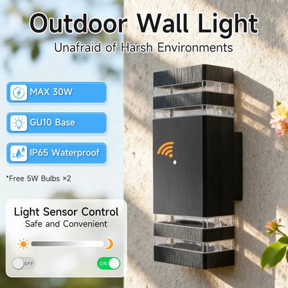 Luminaire Extérieur LED GU10 avec Capteur de Mouvement Étanche IP44 - Luminous Place