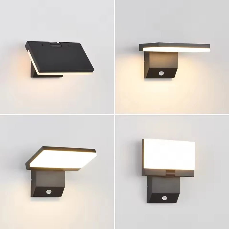 Luminaire Extérieur LED IP65 Étanche Pliable avec Capteur, Lumière Chaude Moderne - Luminous Place