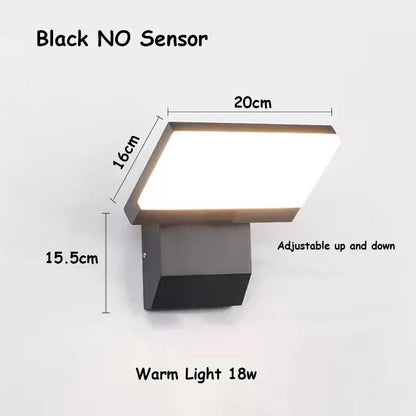 Luminaire Extérieur LED IP65 Étanche Pliable avec Capteur, Lumière Chaude Moderne - Luminous Place