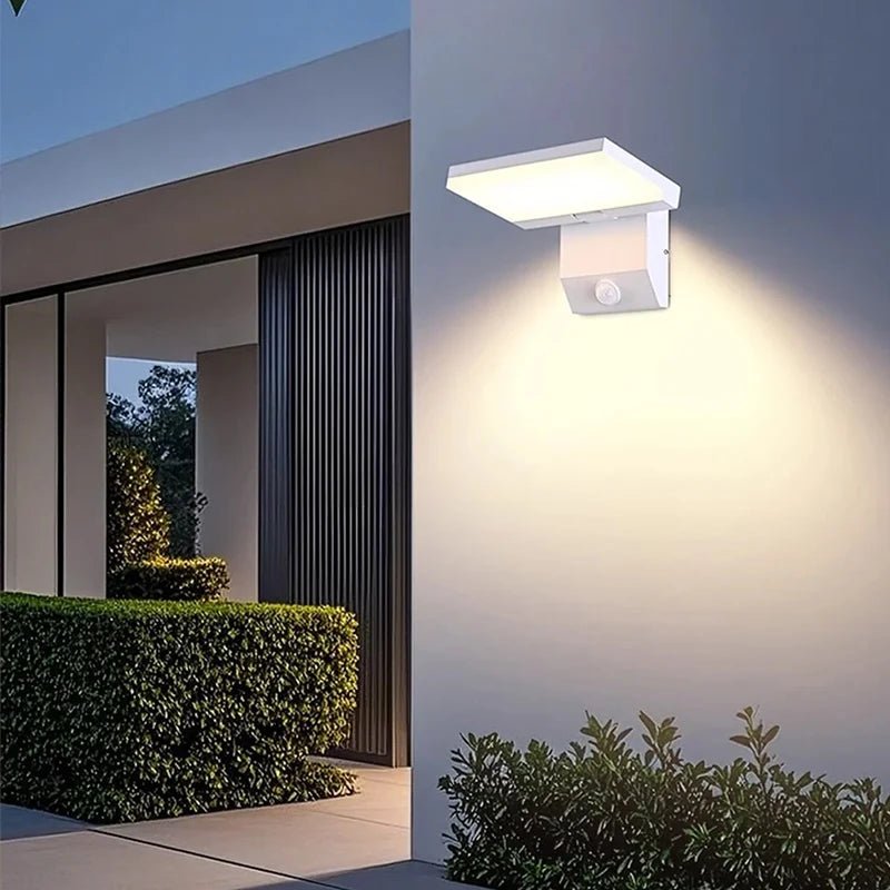 Luminaire Extérieur LED IP65 Étanche Pliable avec Capteur, Lumière Chaude Moderne - Luminous Place