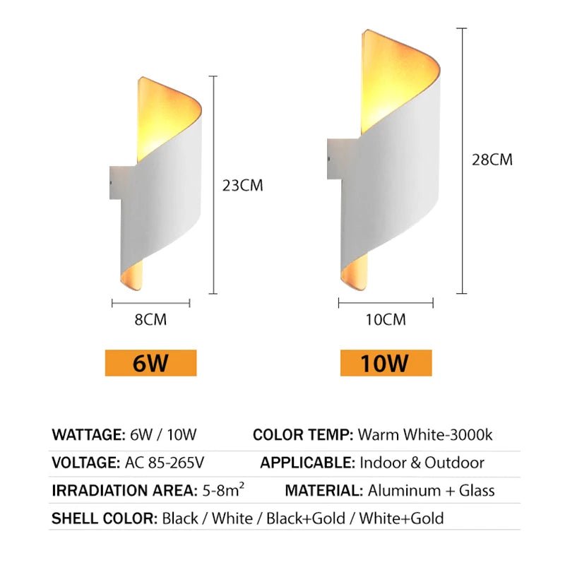 Luminaire Extérieur LED IP65 Spirale Design Nordique Lumière Chaude - Luminous Place