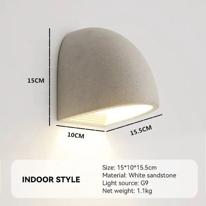 Luminaire Extérieur LED Nordique Terrazzo Étanche pour Mur et Terrasse - Luminous Place