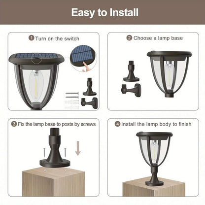 Luminaire Extérieur LED Solaire Étanche 360° pour Jardin et Garage - Luminous Place