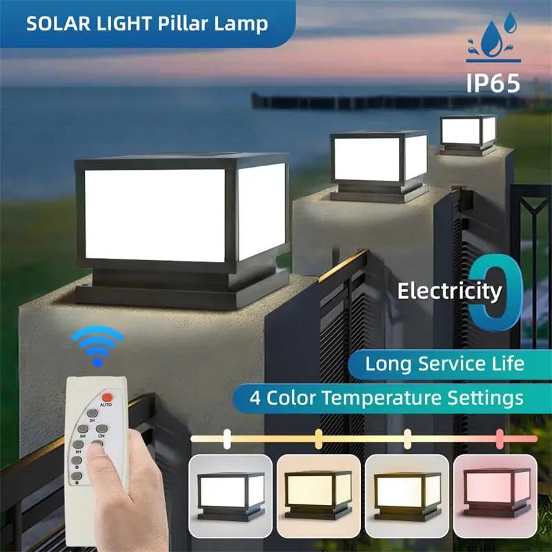 Luminaire Extérieur LED Solaire Étanche avec Télécommande, Ambiance Chaleureuse et Design Moderne - Luminous Place