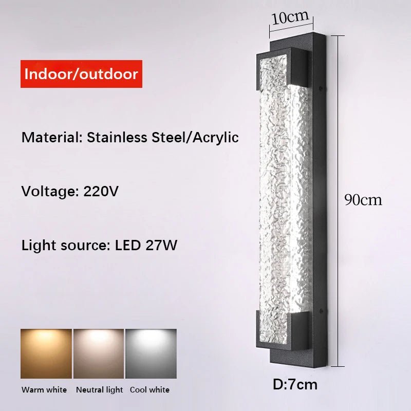 Luminaire Extérieur Moderne en Acier Inoxydable, Applique Murale Étanche LED - Luminous Place