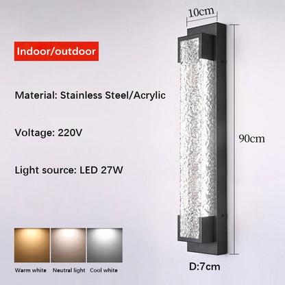 Luminaire Extérieur Moderne en Acier Inoxydable, Applique Murale Étanche LED - Luminous Place