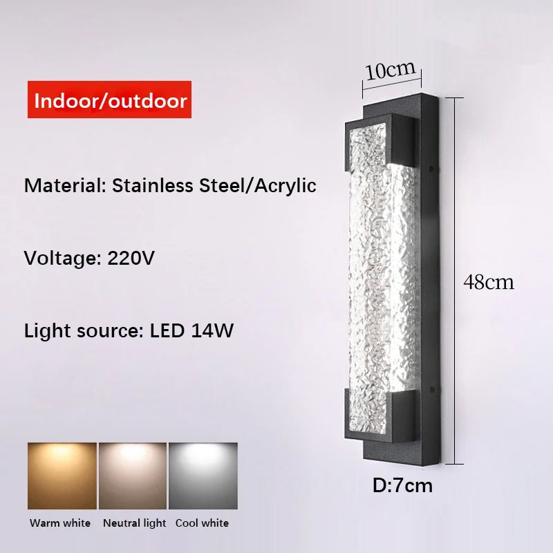 Luminaire Extérieur Moderne en Acier Inoxydable, Applique Murale Étanche LED - Luminous Place