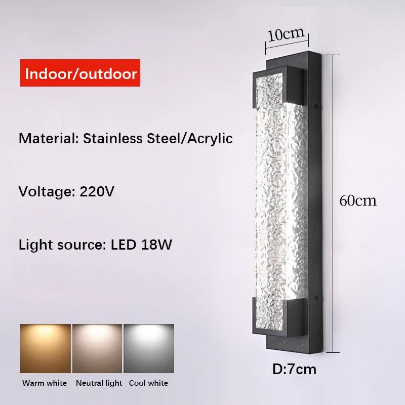Luminaire Extérieur Moderne en Acier Inoxydable, Applique Murale Étanche LED - Luminous Place
