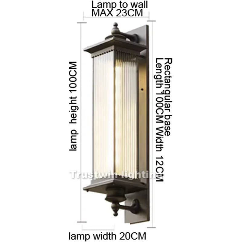 Luminaire Extérieur Moderne LED Étanche en Aluminium et Verre, Lumière Chaude - Luminous Place