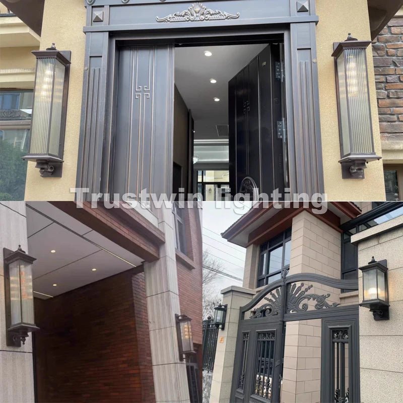 Luminaire Extérieur Moderne LED Étanche en Aluminium et Verre, Lumière Chaude - Luminous Place