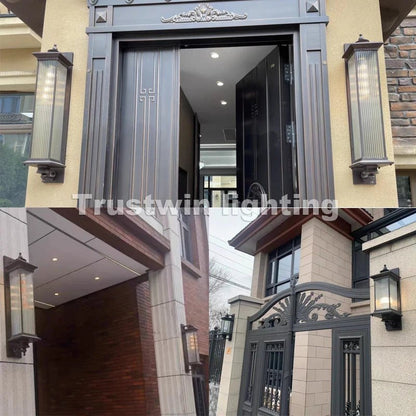 Luminaire Extérieur Moderne LED Étanche en Aluminium et Verre, Lumière Chaude - Luminous Place