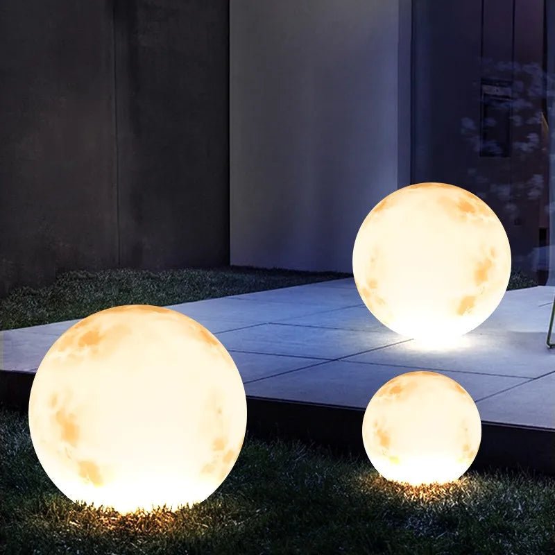 Luminaire Extérieur Rond en Fibre de Résine Étanche IP65 pour Jardin - Luminous Place