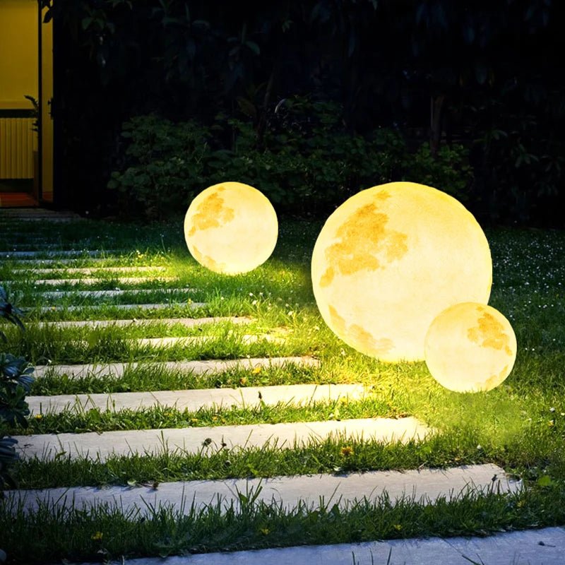 Luminaire Extérieur Rond en Fibre de Résine Étanche IP65 pour Jardin - Luminous Place
