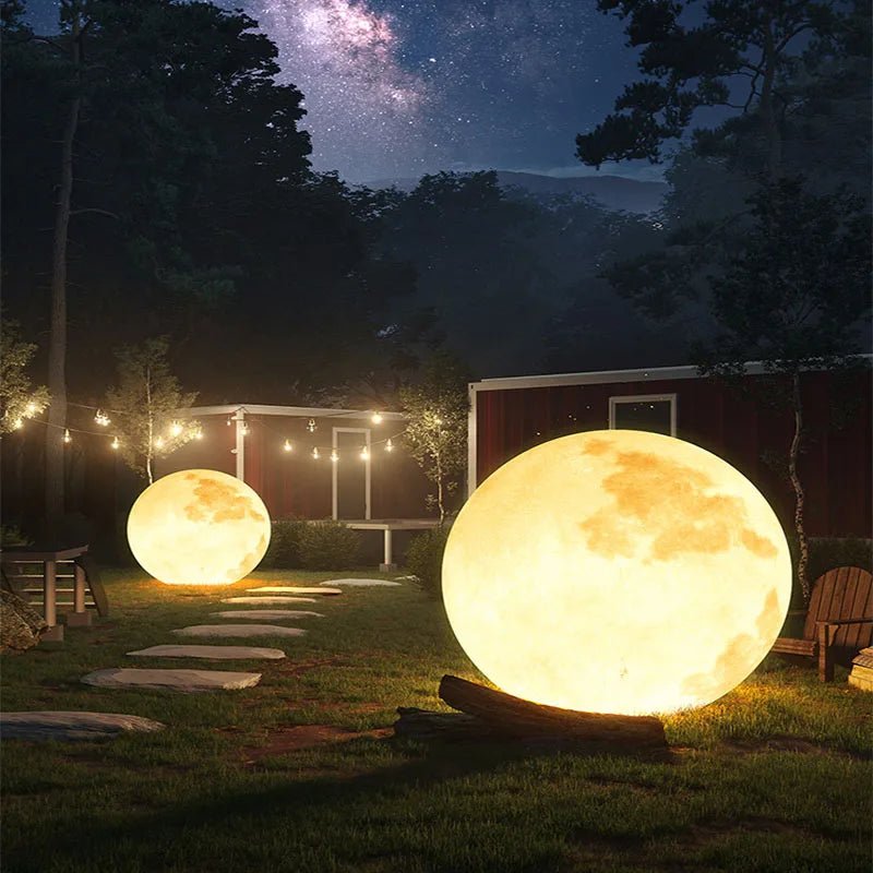 Luminaire Extérieur Rond en Fibre de Résine Étanche IP65 pour Jardin - Luminous Place