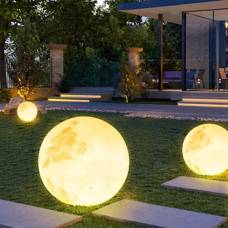 Luminaire Extérieur Rond en Fibre de Résine Étanche IP65 pour Jardin - Luminous Place