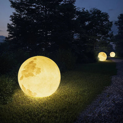 Luminaire Extérieur Rond en Fibre de Résine Étanche IP65 pour Jardin - Luminous Place