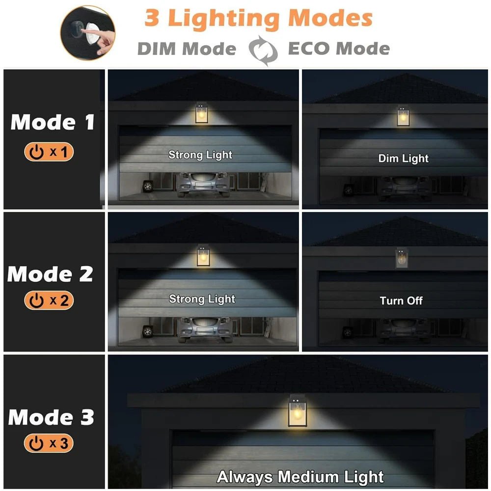 Luminaire Extérieur Solaire Métal avec Abat - jour Verre et Capteur de Mouvement - Luminous Place