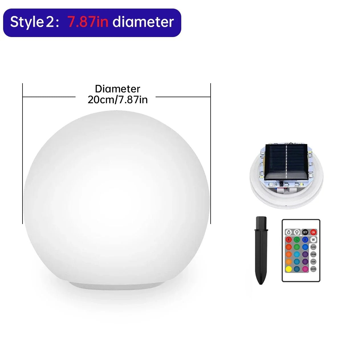 Luminaire Extérieur Solaire Rond 16 LED Multicolores IP67 Étanche - Luminous Place
