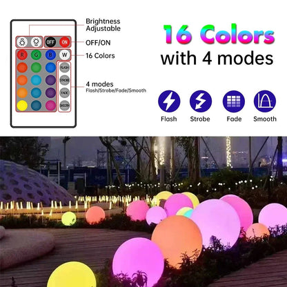 Luminaire Extérieur Solaire Rond 16 LED Multicolores IP67 Étanche - Luminous Place