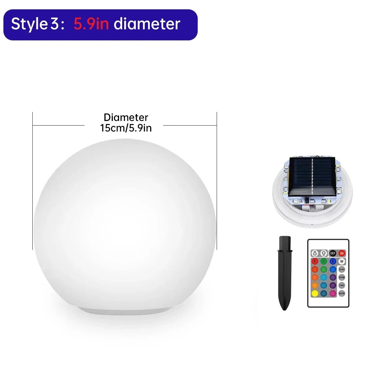 Luminaire Extérieur Solaire Rond 16 LED Multicolores IP67 Étanche - Luminous Place
