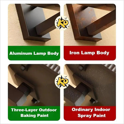 Luminaire Extérieur Vintage en Aluminium Noir, LED Warm Light IP65 Étanche - Luminous Place