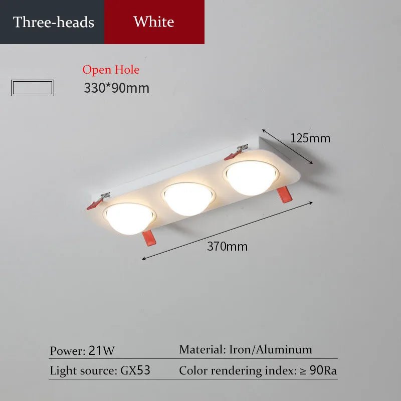 Spot Eclairage Encastrable Aluminium Gx53 pour Plafond, Couloir et Salon - Luminous Place