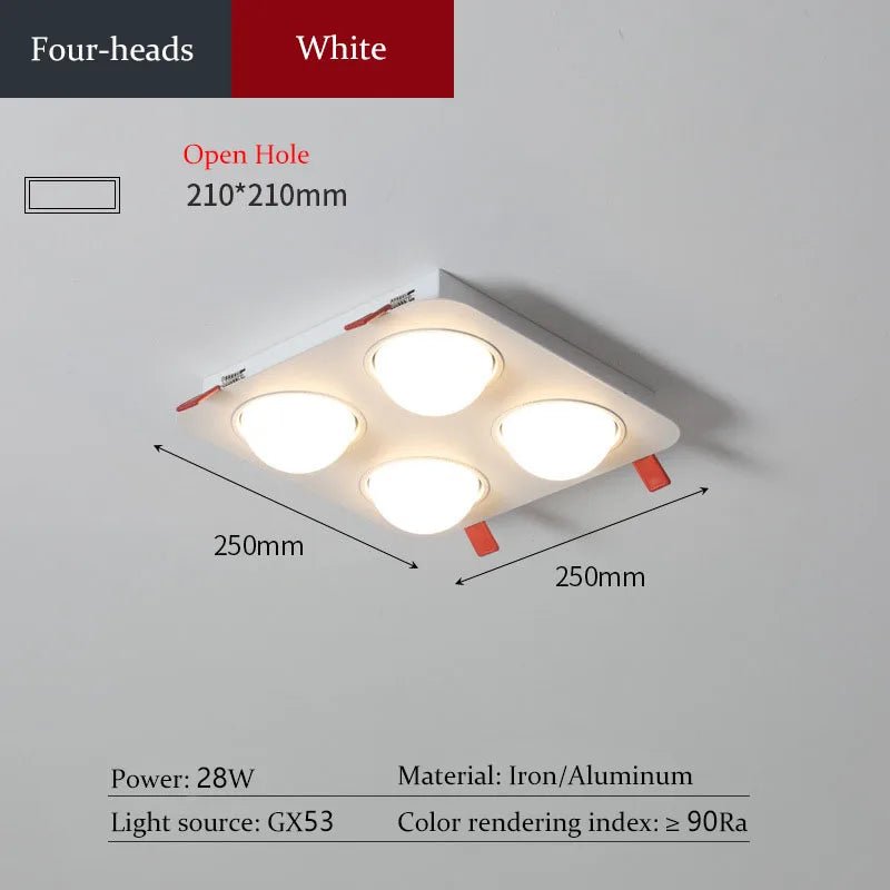 Spot Eclairage Encastrable Aluminium Gx53 pour Plafond, Couloir et Salon - Luminous Place