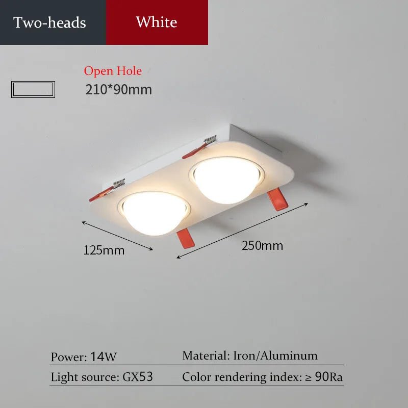 Spot Eclairage Encastrable Aluminium Gx53 pour Plafond, Couloir et Salon - Luminous Place