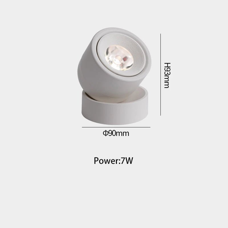 Spot Eclairage LED 7W Lumineux COB, Design Nordique, Rotation 360° - Luminous Place