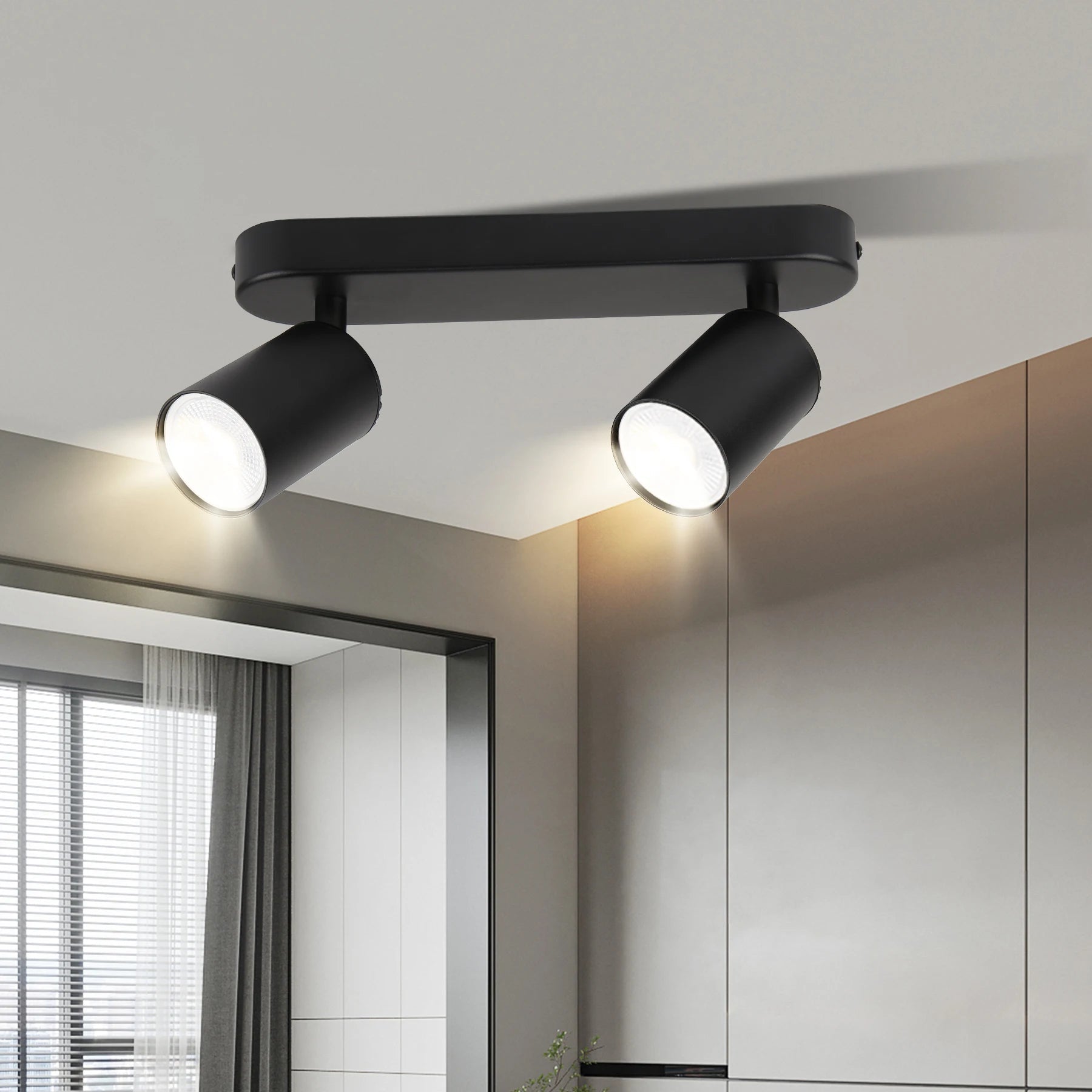 Spot Eclairage LED GU10 rotatif en aluminium pour plafond design moderne - Luminous Place