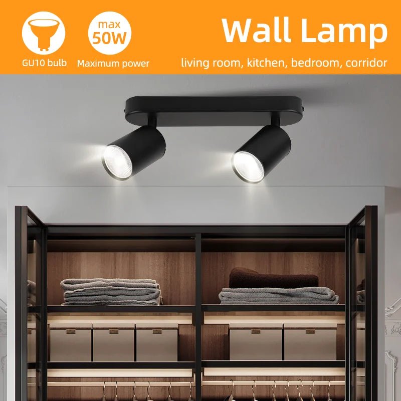 Spot Eclairage LED GU10 rotatif en aluminium pour plafond design moderne - Luminous Place