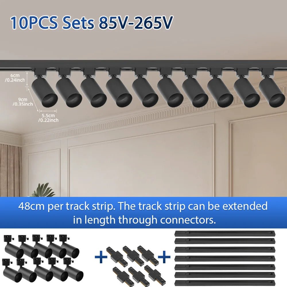 Spot Eclairage LED GU10 sur Rail pour Intérieur, Ambiance Contemporaine - Luminous Place