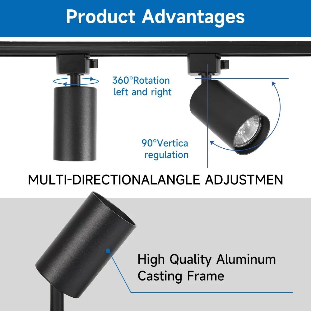 Spot Eclairage LED GU10 sur Rail pour Intérieur, Ambiance Contemporaine - Luminous Place