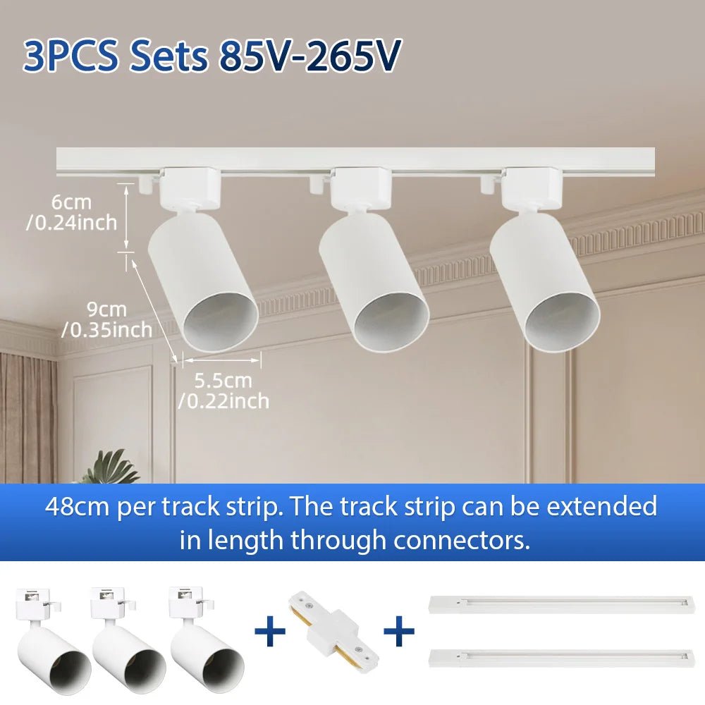 Spot Eclairage LED GU10 sur Rail pour Intérieur, Ambiance Contemporaine - Luminous Place