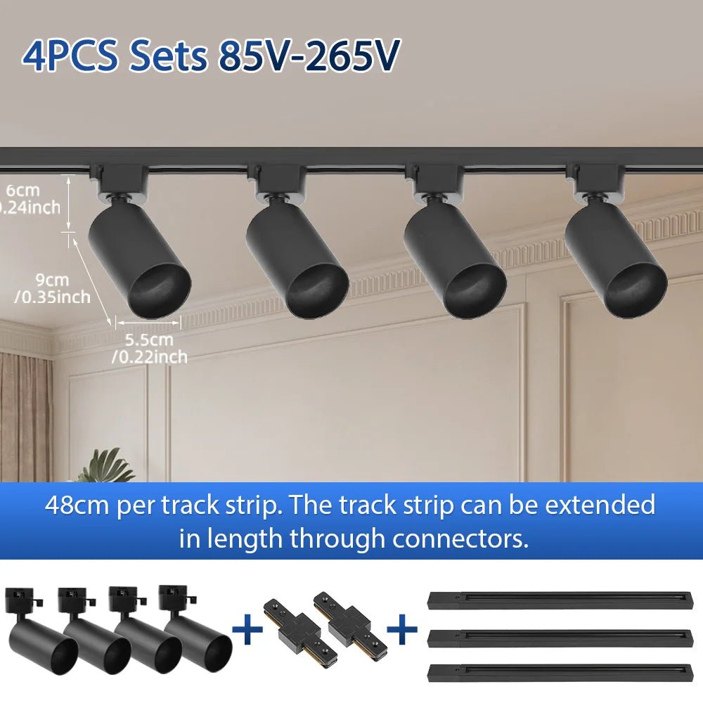 Spot Eclairage LED GU10 sur Rail pour Intérieur, Ambiance Contemporaine - Luminous Place