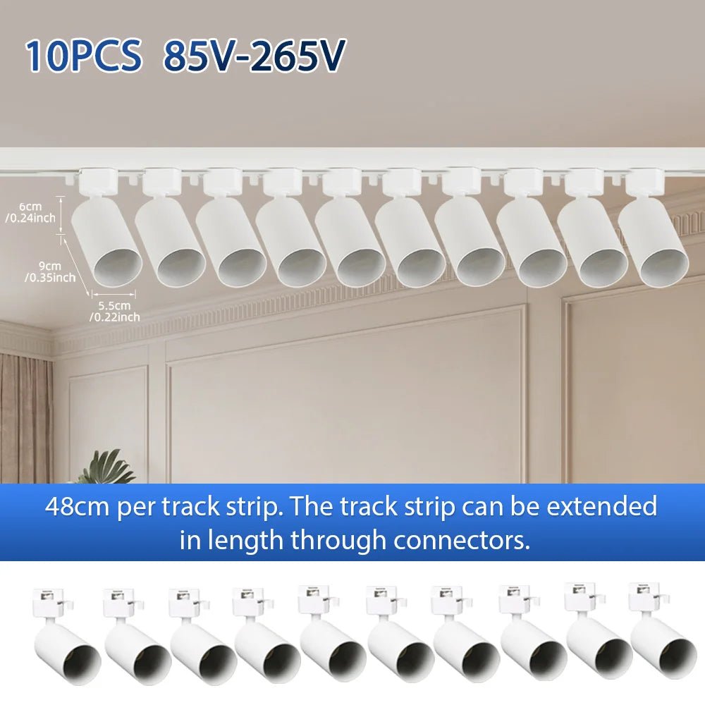 Spot Eclairage LED GU10 sur Rail pour Intérieur, Ambiance Contemporaine - Luminous Place