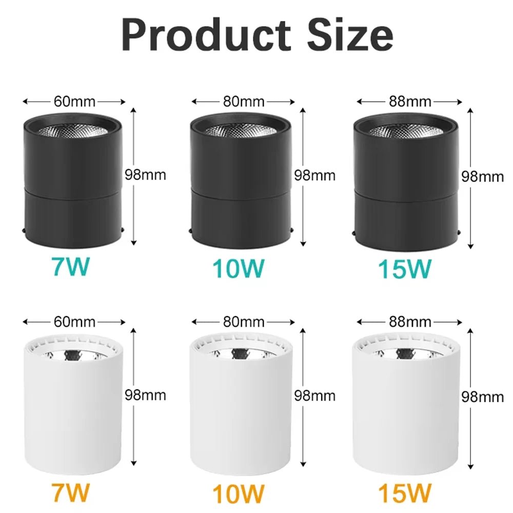 Spot Eclairage LED pliable rotatif 3 couleurs pour intérieur 220V - Luminous Place