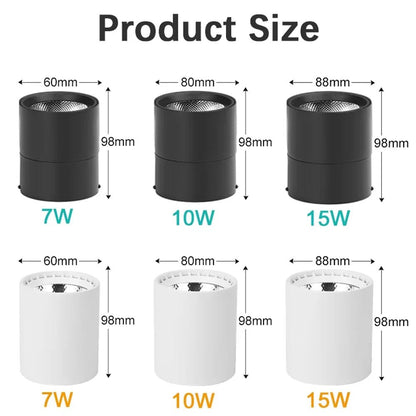 Spot Eclairage LED pliable rotatif 3 couleurs pour intérieur 220V - Luminous Place