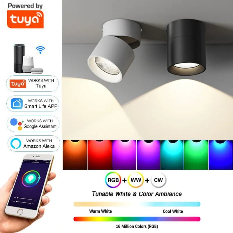 Spot Eclairage LED RGB 16M couleurs en aluminium avec Alexa et Google Home - Luminous Place