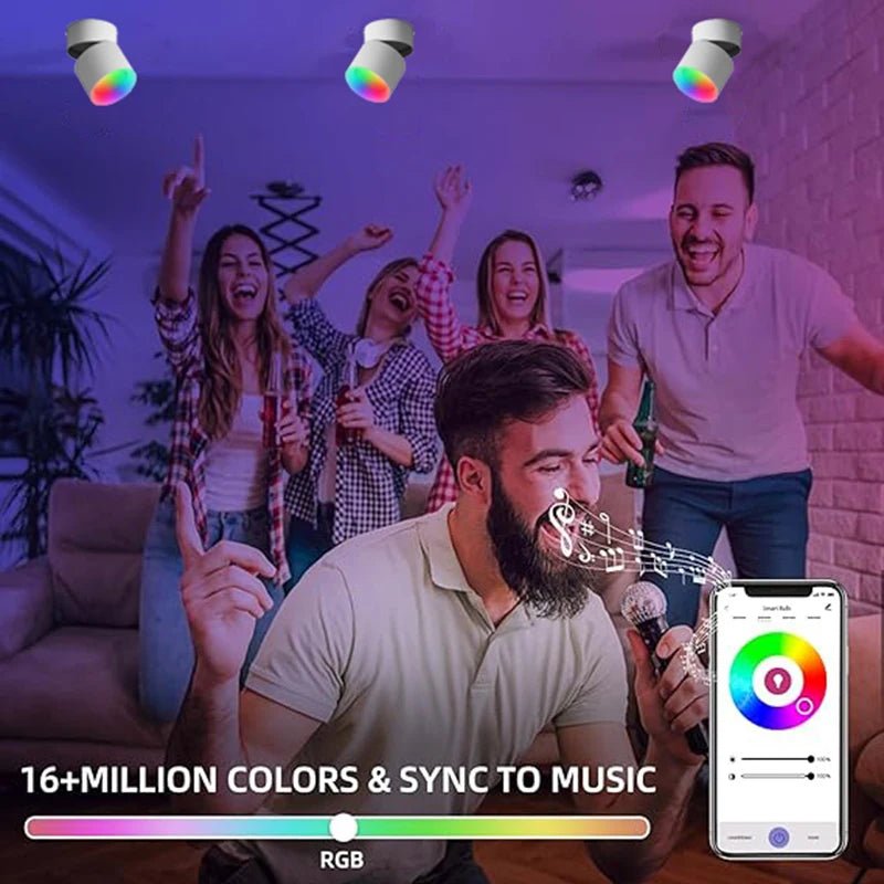Spot Eclairage LED RGB 16M couleurs en aluminium avec Alexa et Google Home - Luminous Place