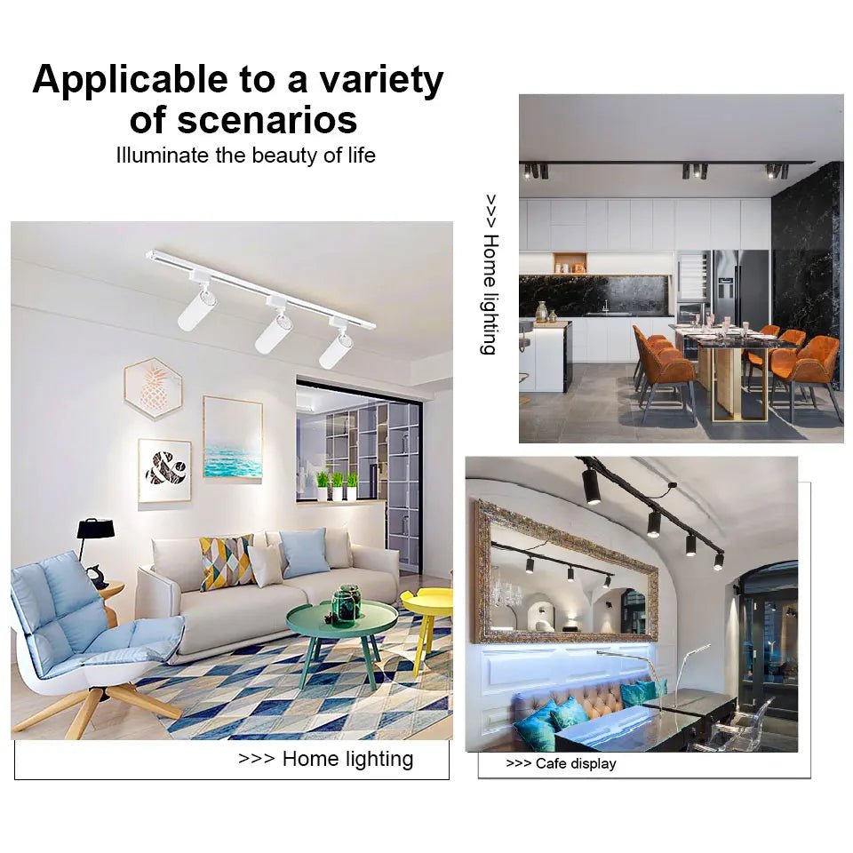 Spot Eclairage LED sur Rail 220V COB, Projecteur 20/30/40W pour Boutique et Maison - Luminous Place