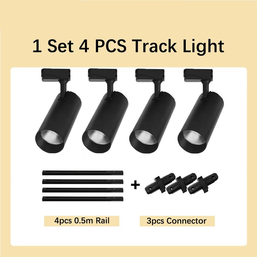 Spot Eclairage LED sur Rail 220V COB, Projecteur 20/30/40W pour Boutique et Maison - Luminous Place