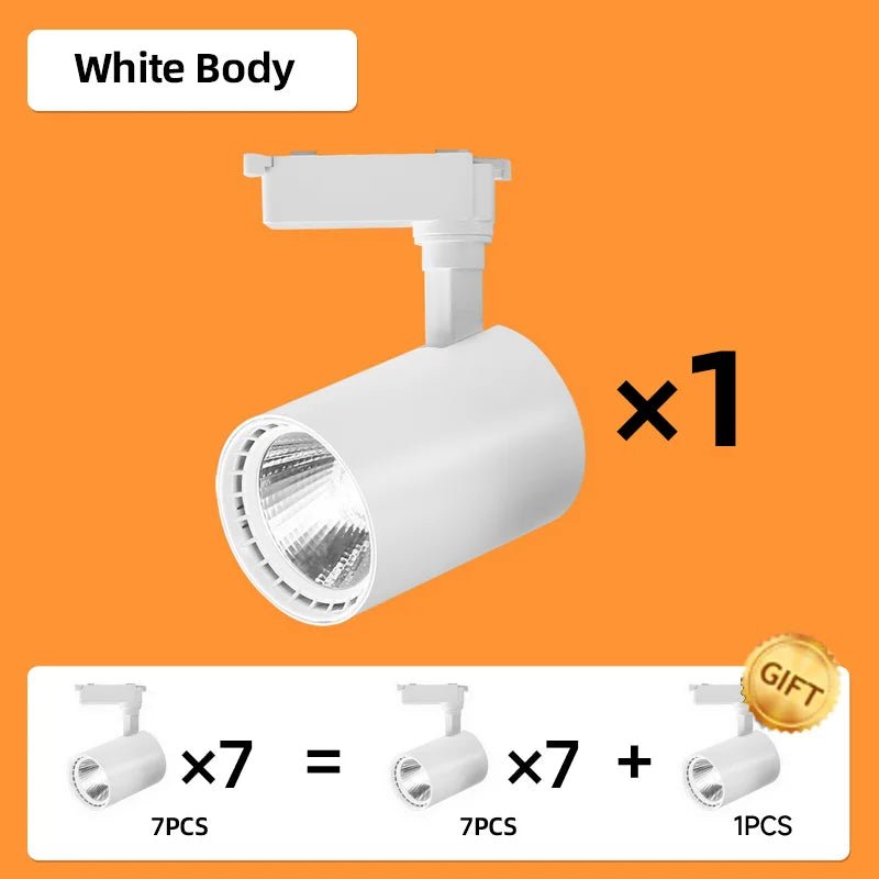 Spot Eclairage LED sur Rail COB 220V, Ambiance Chaleureuse, Design Moderne - Luminous Place