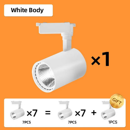 Spot Eclairage LED sur Rail COB 220V, Ambiance Chaleureuse, Design Moderne - Luminous Place