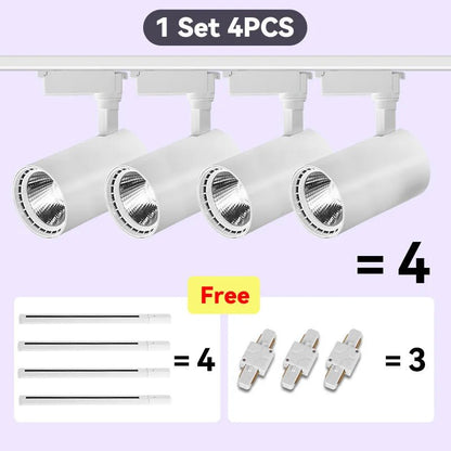 Spot Eclairage LED sur Rail COB 220V, Ambiance Chaleureuse, Design Moderne - Luminous Place