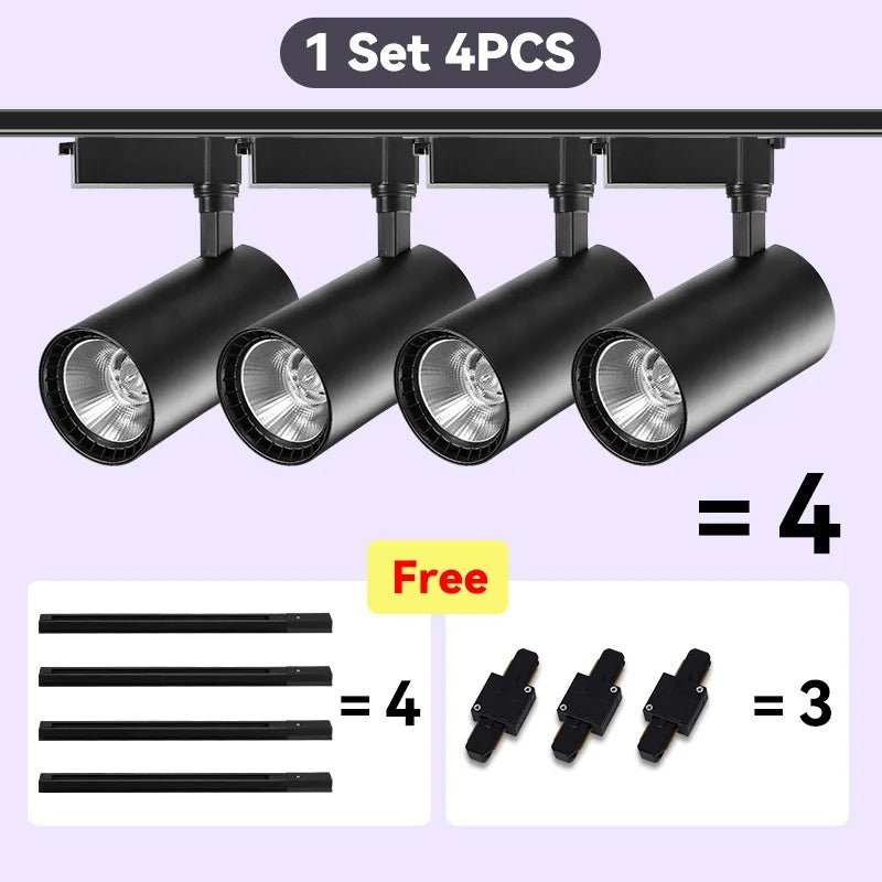 Spot Eclairage LED sur Rail COB 220V, Ambiance Chaleureuse, Design Moderne - Luminous Place