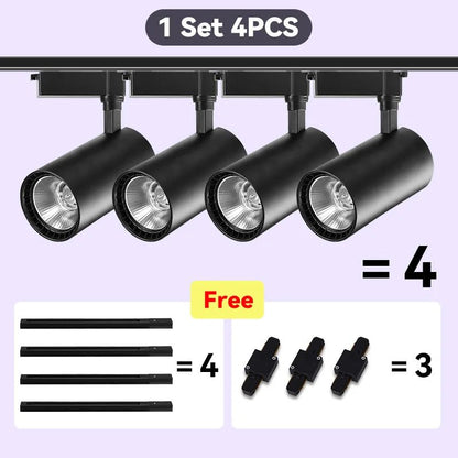 Spot Eclairage LED sur Rail COB 220V, Ambiance Chaleureuse, Design Moderne - Luminous Place